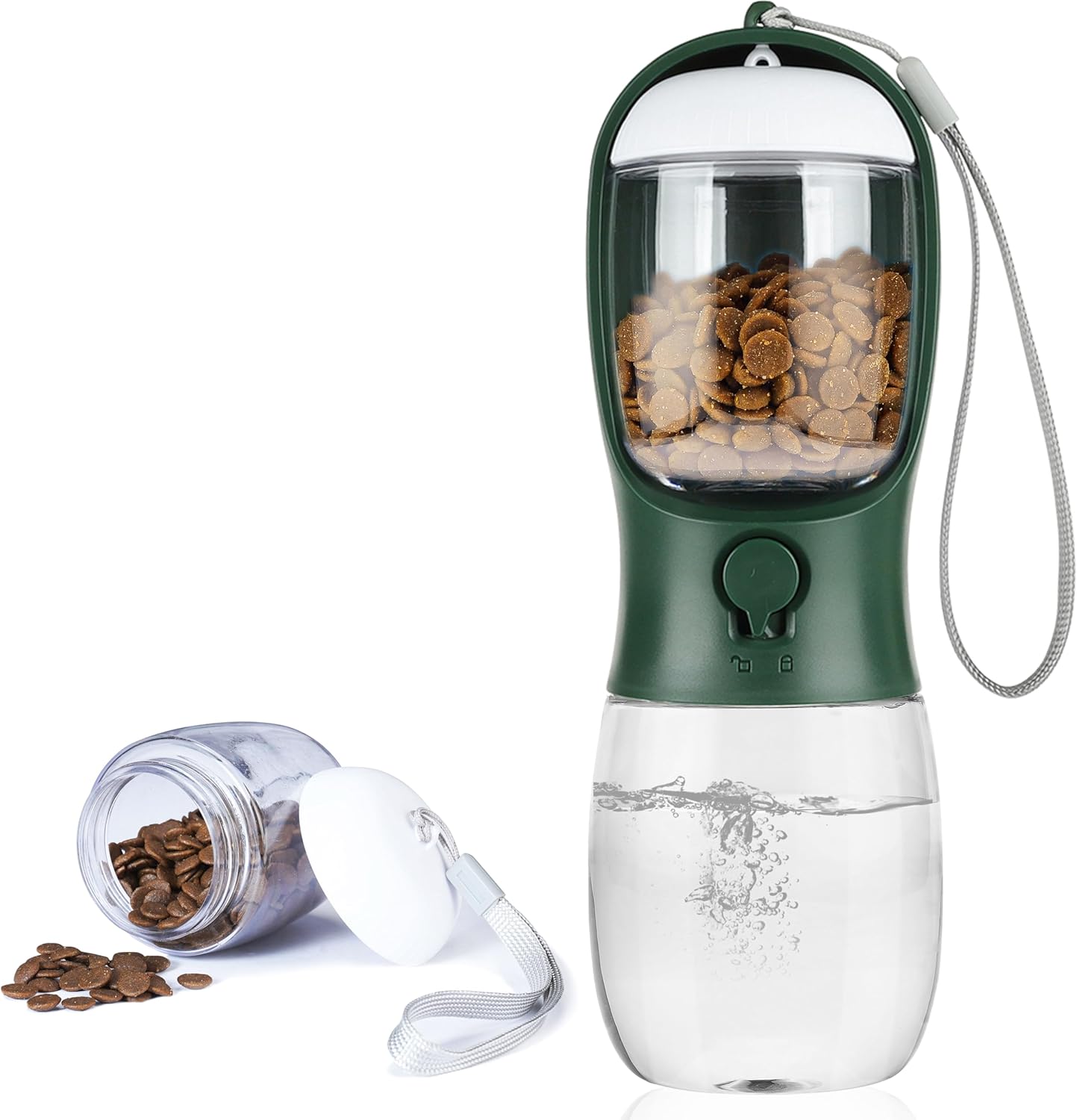 Portable Pet Water Bottle with Food Container