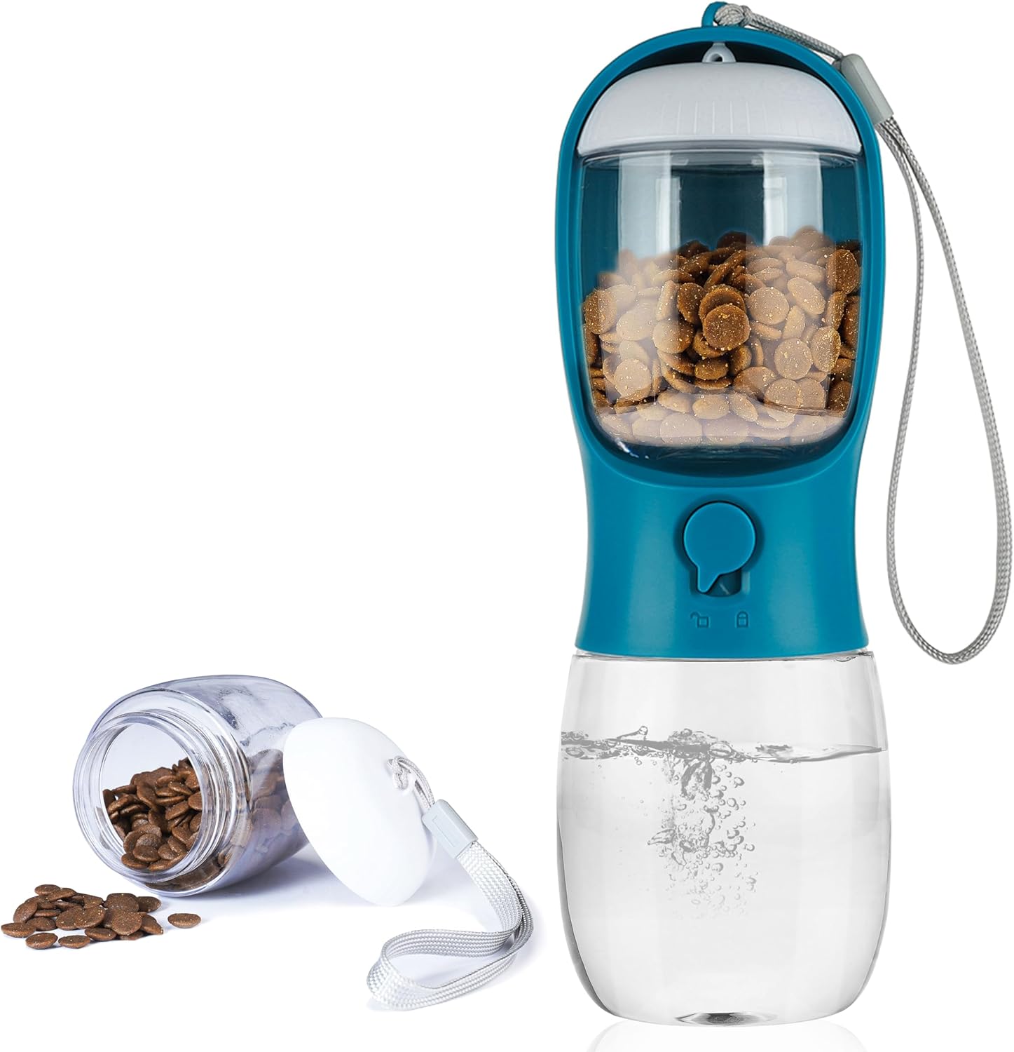 Portable Pet Water Bottle with Food Container