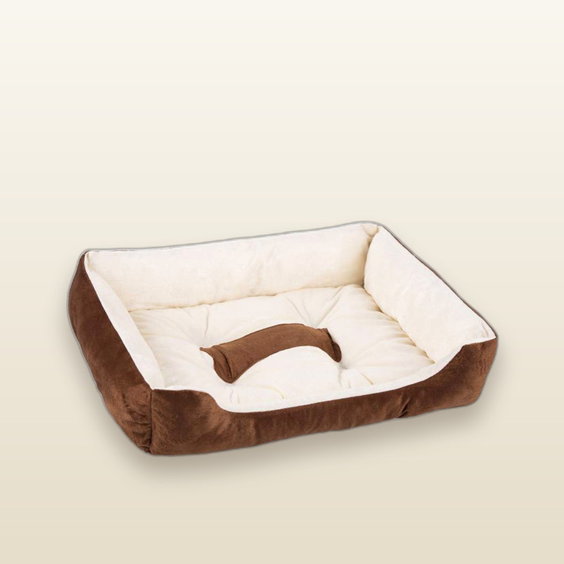 The Nest — woven bolster bed, Velour