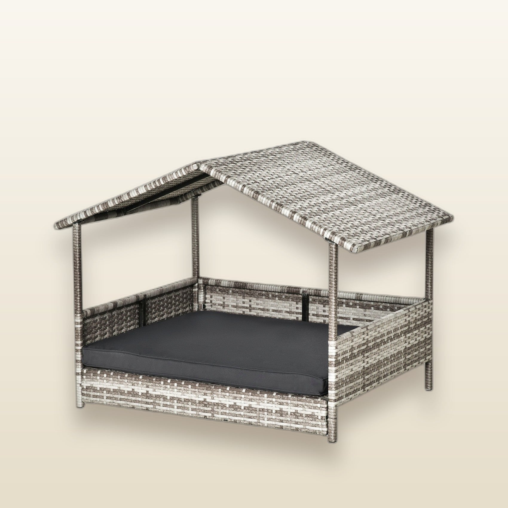 The Pavilion — rattan dog house, Velour