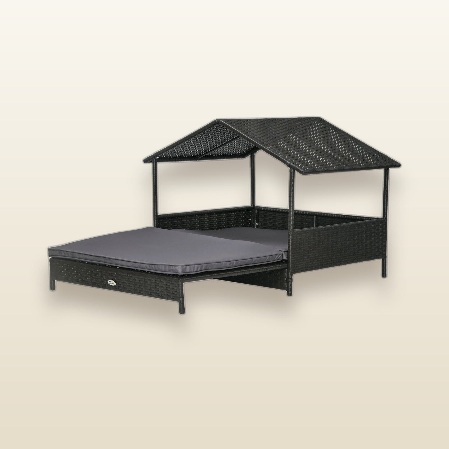 The Veranda — rattan canopy bed, Velour